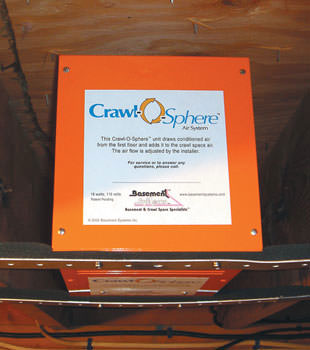 Block wall clear covering for wet crawl spaces in Green Bay