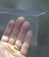 Closeup of a clear plastic covering on a Sheboygan crawl space block wall