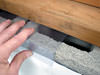 Clear plastic vapor barrier covering for block walls in Green Bay, Appleton, Oshkosh