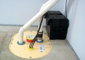 Rhinelander installation of a submersible sump pump system