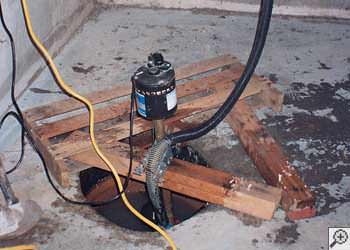 A Rhinelander sump pump system that failed and lead to a basement flood.