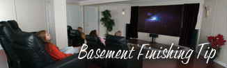a waterproofed basement that has been finished into a family room in Wausau