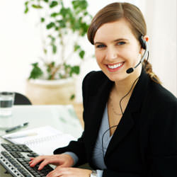 A disaster restoration customer service expert in Fond Du Lac manning the phones