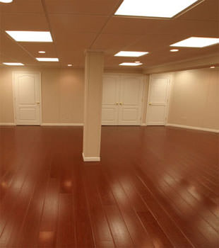 Rosewood faux wood basement flooring for finished basements in Green Bay