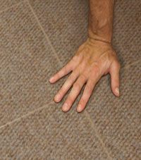 Carpeted Floor Tiles installed in Neenah, Wisconsin