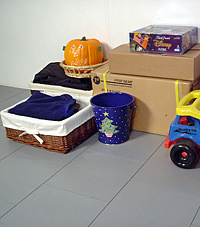 Basement sub flooring installed in Neenah, Wisconsin