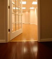 Basement Wood Flooring installed in Neenah, Wisconsin