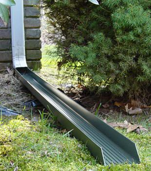 Gutter downspout extension installed in New London
