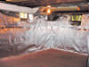 radiant heat barrier with vapor barrier for basement walls ready for finishing in Oshkosh, Appleton, Green Bay
