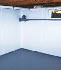 Plastic basement wall panels installed in a Wisconsin Rapids, Wisconsin home