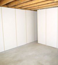 Unfinished basement insulated wall covering in Wisconsin Rapids, Wisconsin