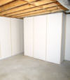 Fiberglass insulated basement wall system in Menasha, WI