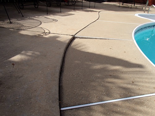 Sinking concrete pool deck Sinking concrete pool deck