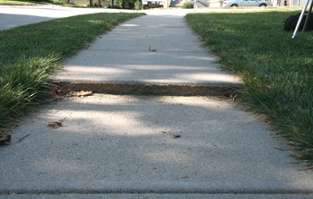 Sinking sidewalk Sinking sidewalk