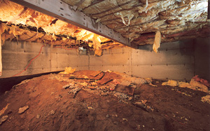 Crawl Space Moisture Barrier before in Green Bay Crawl Space Moisture Barrier before in Green Bay