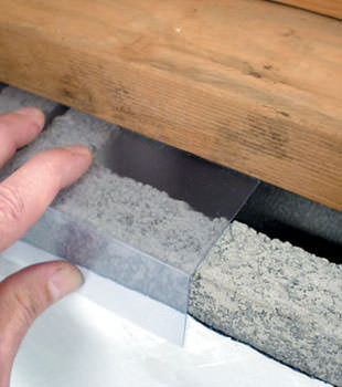 Block wall clear covering for wet crawl spaces in De Pere