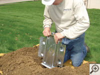 Steel earth anchor assembly installation in Marshfield.
