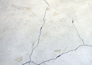 cracks in a slab floor consistent with slab heave in Merrill.