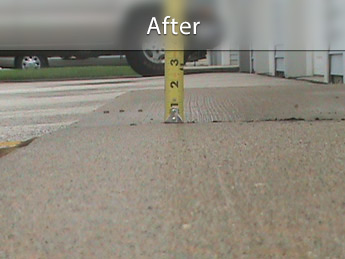 Sinking driving concrete repair in Appleton Repairing driveway with concrete leveling in WI
